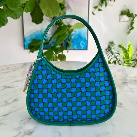 COACH Coachtopia Ergo Shoulder Bag in Mini Checkerboard Upcrafted Leather CK112 - Picture 4 of 14